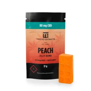 Twisted-Extracts-Peach-Jelly-Bomb-80mg-CBD